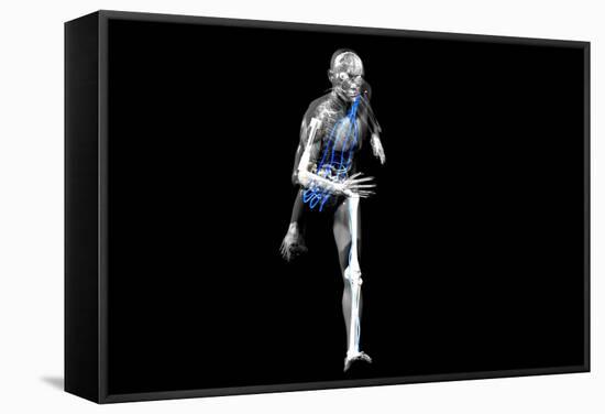 Cyborg Running-Christian Darkin-Framed Premier Image Canvas