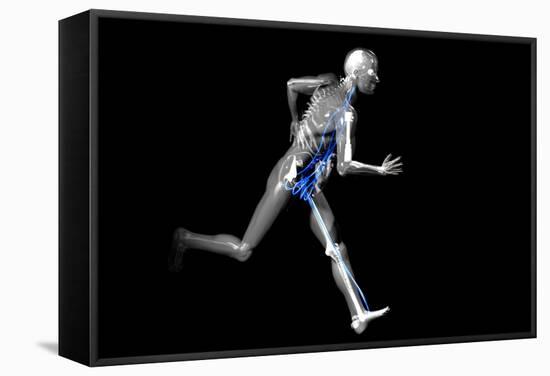 Cyborg Running-Christian Darkin-Framed Premier Image Canvas