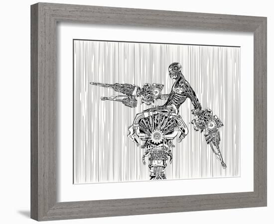 Cyborg War.-RYGER-Framed Art Print