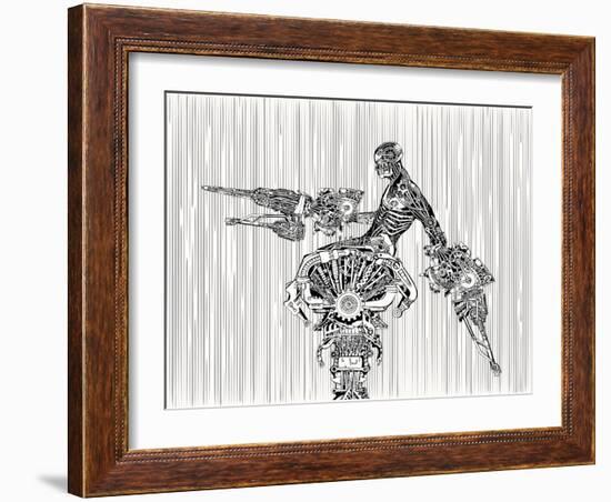 Cyborg War.-RYGER-Framed Art Print