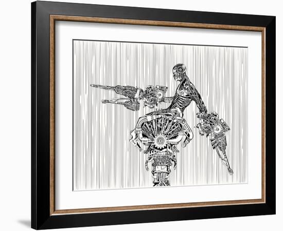 Cyborg War.-RYGER-Framed Art Print