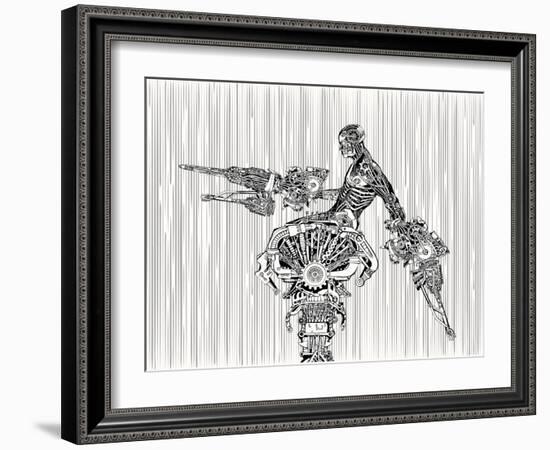 Cyborg War.-RYGER-Framed Art Print