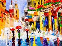 Oil Painting - Street View of Paris-CYC-Art Print