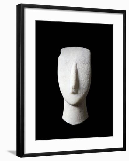 Cycladic Art : Head and Neck of a Woman-null-Framed Photographic Print