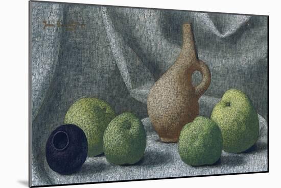Cycladic Pot with Apples, 1961-John Armstrong-Mounted Giclee Print