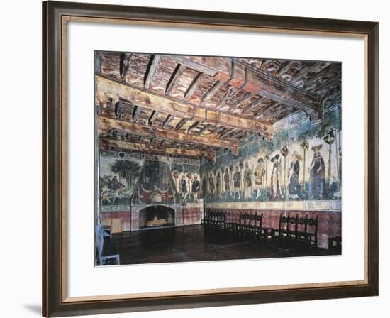 Cycle of Prodi and Heroines of Baronial Hall, Castello Della Manta, Saluzzo, Italy-null-Framed Giclee Print