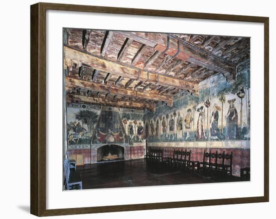Cycle of Prodi and Heroines of Baronial Hall, Castello Della Manta, Saluzzo, Italy-null-Framed Giclee Print