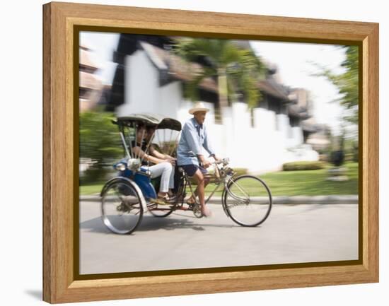 Cycle Rickshaw, Chiang Mai, Thailand, Southeast Asia-Angelo Cavalli-Framed Premier Image Canvas