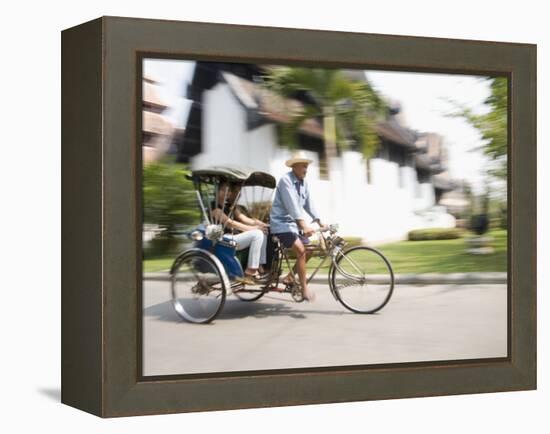 Cycle Rickshaw, Chiang Mai, Thailand, Southeast Asia-Angelo Cavalli-Framed Premier Image Canvas