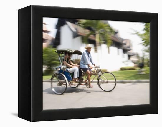 Cycle Rickshaw, Chiang Mai, Thailand, Southeast Asia-Angelo Cavalli-Framed Premier Image Canvas
