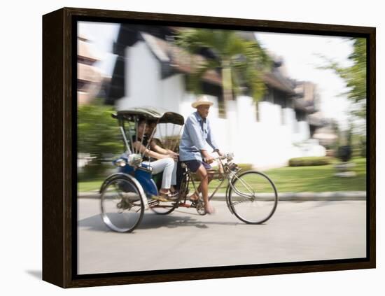 Cycle Rickshaw, Chiang Mai, Thailand, Southeast Asia-Angelo Cavalli-Framed Premier Image Canvas