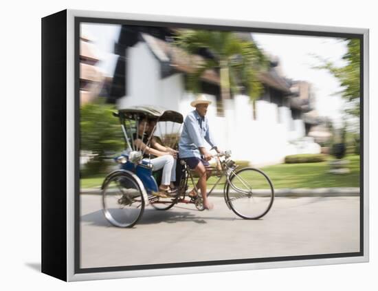 Cycle Rickshaw, Chiang Mai, Thailand, Southeast Asia-Angelo Cavalli-Framed Premier Image Canvas