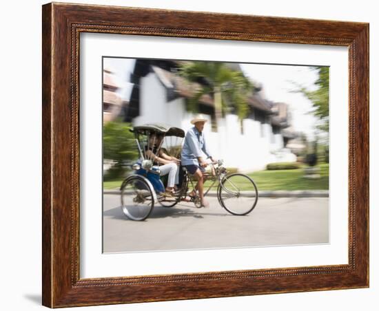 Cycle Rickshaw, Chiang Mai, Thailand, Southeast Asia-Angelo Cavalli-Framed Photographic Print