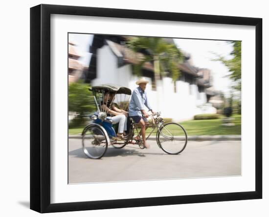 Cycle Rickshaw, Chiang Mai, Thailand, Southeast Asia-Angelo Cavalli-Framed Photographic Print