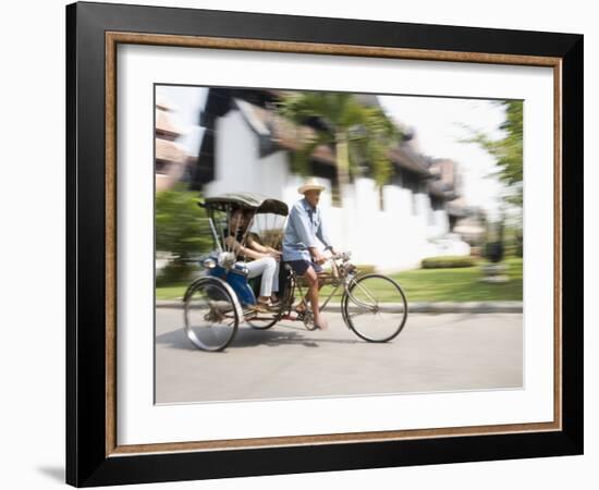 Cycle Rickshaw, Chiang Mai, Thailand, Southeast Asia-Angelo Cavalli-Framed Photographic Print