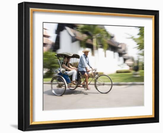 Cycle Rickshaw, Chiang Mai, Thailand, Southeast Asia-Angelo Cavalli-Framed Photographic Print