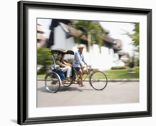 Cycle Rickshaw, Chiang Mai, Thailand, Southeast Asia-Angelo Cavalli-Framed Photographic Print