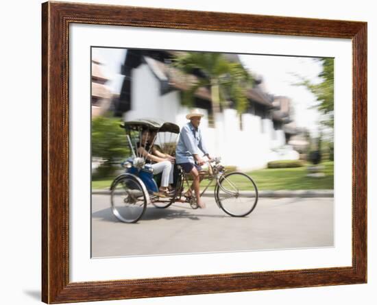 Cycle Rickshaw, Chiang Mai, Thailand, Southeast Asia-Angelo Cavalli-Framed Photographic Print