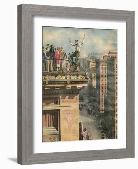 Cycle Stunt in Usa-Alfredo Ortelli-Framed Art Print