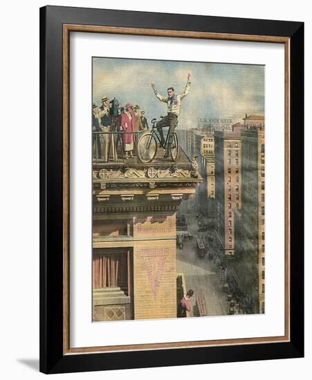 Cycle Stunt in Usa-Alfredo Ortelli-Framed Art Print