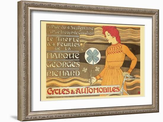 Cycles and Automobile by Marque George Richard-Alphonse Mucha-Framed Art Print