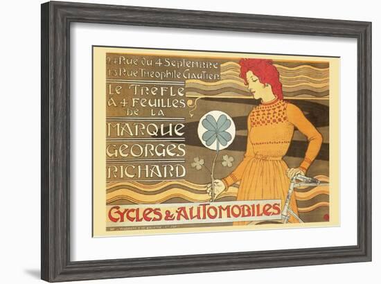 Cycles and Automobile by Marque George Richard-Alphonse Mucha-Framed Art Print
