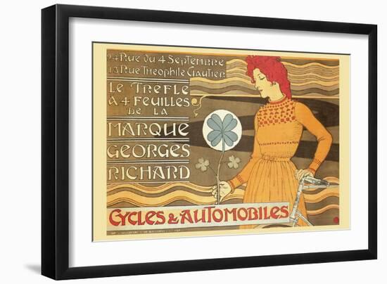 Cycles and Automobile by Marque George Richard-Alphonse Mucha-Framed Art Print