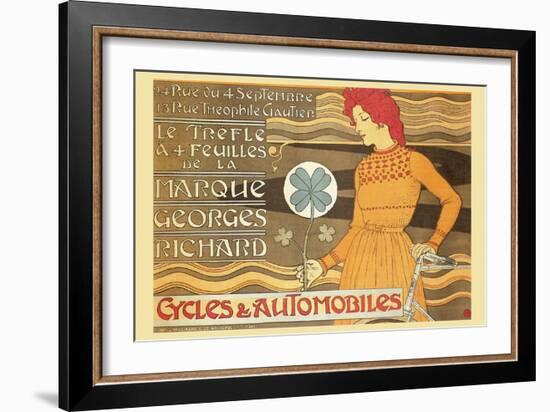 Cycles and Automobile by Marque George Richard-Alphonse Mucha-Framed Art Print