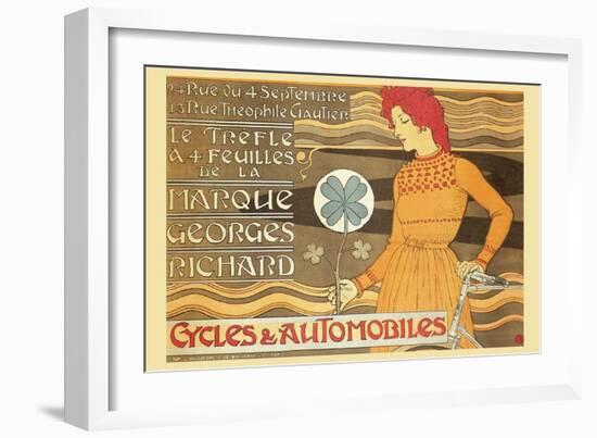 Cycles and Automobile by Marque George Richard-Alphonse Mucha-Framed Art Print