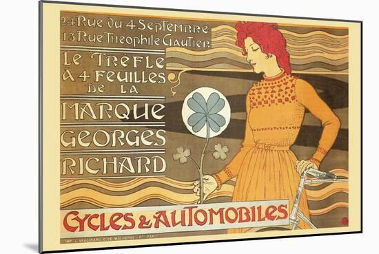 Cycles and Automobile by Marque George Richard-Alphonse Mucha-Mounted Art Print