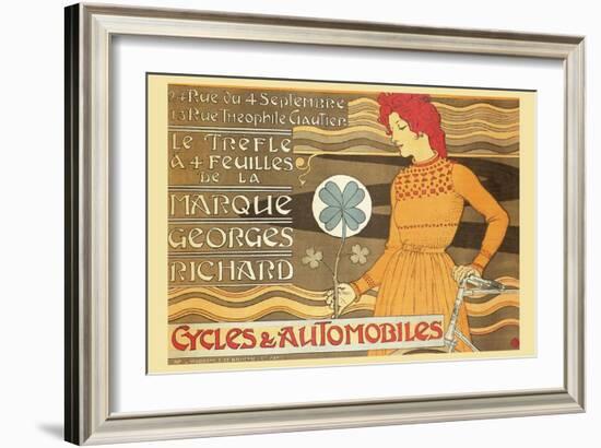 Cycles and Automobile by Marque George Richard-Alphonse Mucha-Framed Art Print