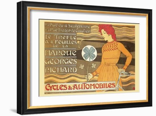 Cycles and Automobile by Marque George Richard-Alphonse Mucha-Framed Art Print