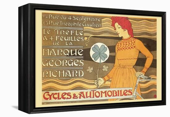 Cycles and Automobile by Marque George Richard-Alphonse Mucha-Framed Stretched Canvas