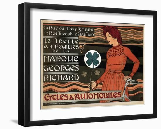 Cycles and Cars Georges Richard, 1899-Eugène Grasset-Framed Giclee Print