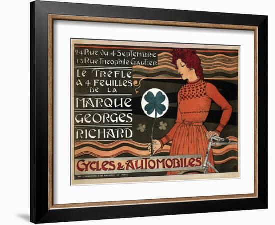 Cycles and Cars Georges Richard, 1899-Eugène Grasset-Framed Giclee Print