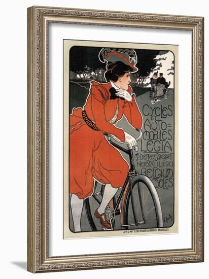 Cycles Automobiles Legia, 1898-Georges Gaudy-Framed Giclee Print