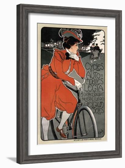 Cycles Automobiles Legia, 1898-Georges Gaudy-Framed Giclee Print