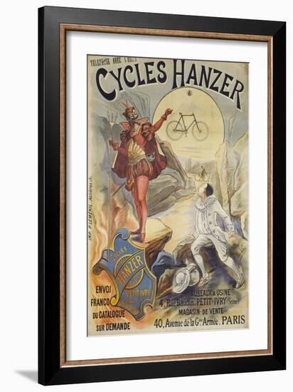 Cycles Hanzer, 40, Avenue de la Grande Armee, Paris-Léon Valentin and J. Proust-Framed Giclee Print