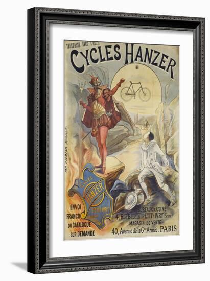 Cycles Hanzer, 40, Avenue de la Grande Armee, Paris-Léon Valentin and J. Proust-Framed Giclee Print