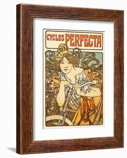 Cycles Perfecta, 1902-Alphonse Mucha-Framed Art Print