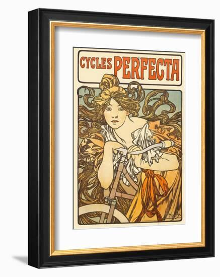 Cycles Perfecta, 1902-Alphonse Mucha-Framed Art Print