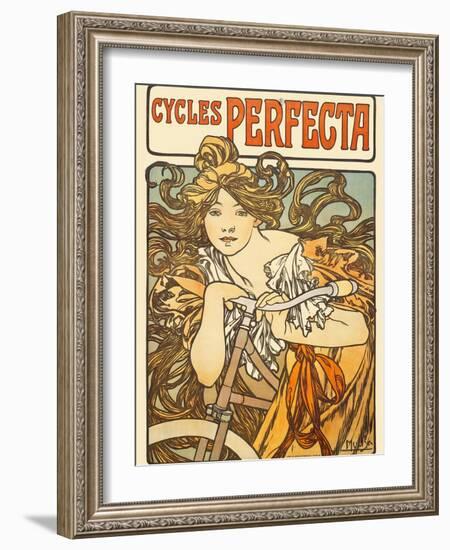 Cycles Perfecta, 1902-Alphonse Mucha-Framed Art Print