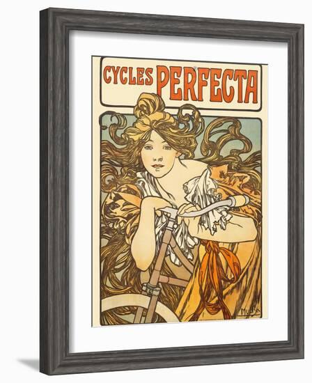 Cycles Perfecta, 1902-Alphonse Mucha-Framed Art Print