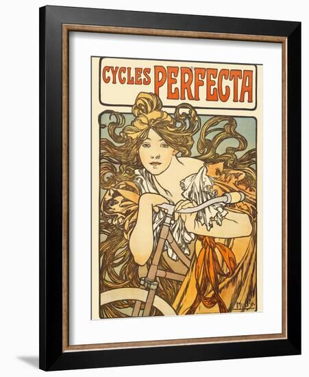 Cycles Perfecta, 1902-Alphonse Mucha-Framed Art Print