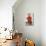 Cycles Thomann, Red Elephant Holding Bike-null-Mounted Art Print displayed on a wall
