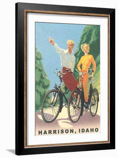 Cycling in Harrison-null-Framed Art Print