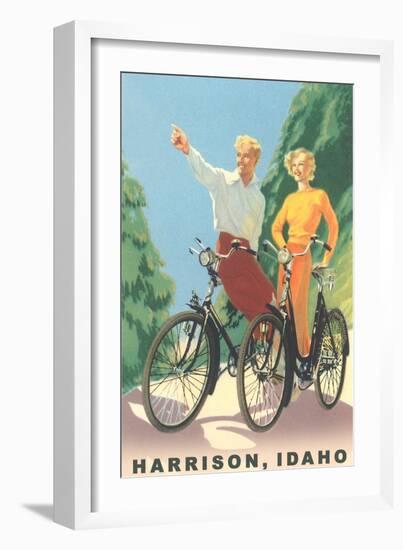 Cycling in Harrison-null-Framed Art Print