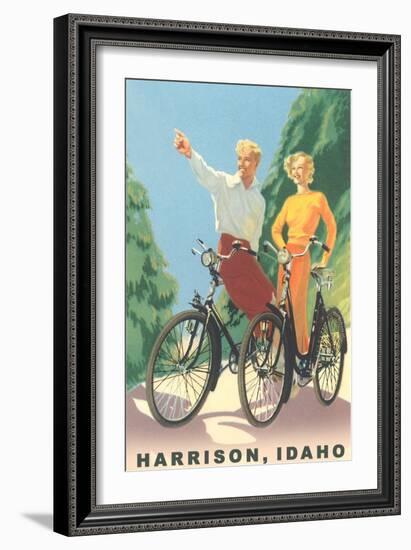 Cycling in Harrison-null-Framed Art Print