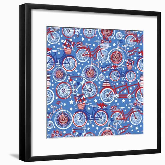 Cycling on July 4th-Julie Goonan-Framed Giclee Print