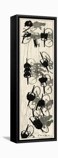 Cycling Silhouette-E. Kneiss-Framed Premier Image Canvas